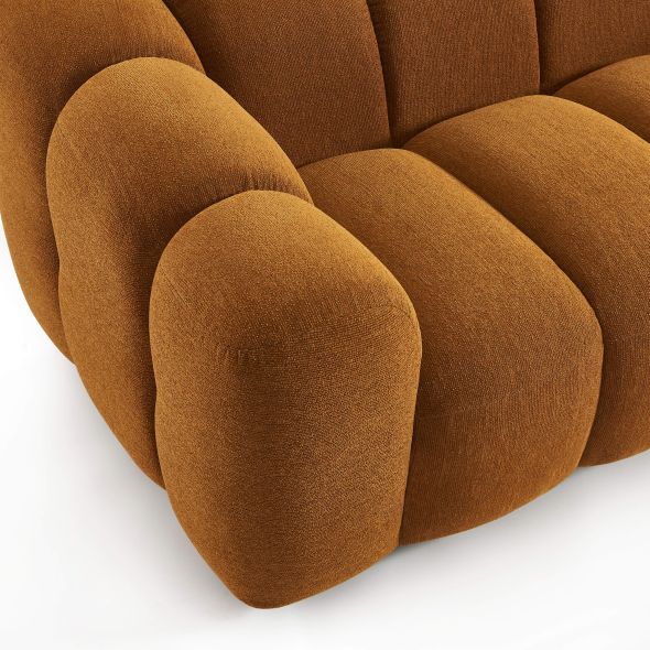 Canapé SUNNY 2 places tissu tweed bronze
