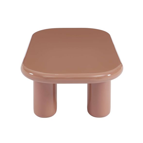 Table basse MOXY finition laquée brillante moka 120cm