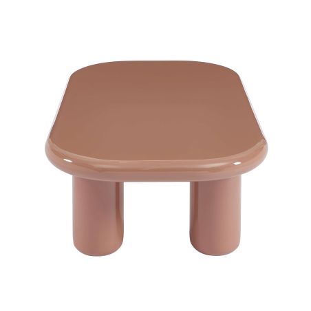 Table basse MOXY finition laquée brillante moka 120cm