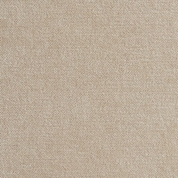Pouf PANTONE tissu chenille taupe et pied métal pivotant