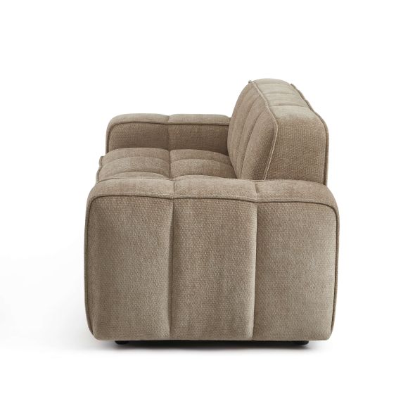 Canapé ALISTAIR 2 places tissu chenille beige