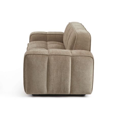 Canapé ALISTAIR 2 places tissu chenille beige