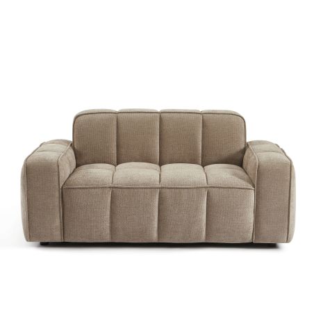 Canapé ALISTAIR 2 places tissu chenille beige