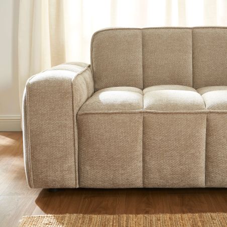 Canapé ALISTAIR 2 places tissu chenille beige