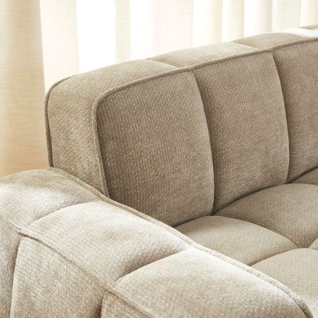 Canapé ALISTAIR 2 places tissu chenille beige