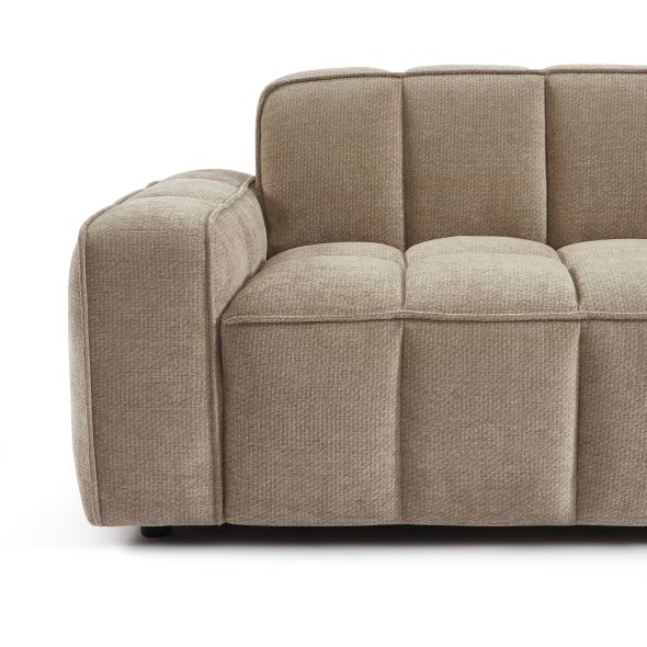 Canapé ALISTAIR 2 places tissu chenille beige