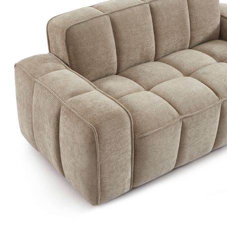 Canapé ALISTAIR 2 places tissu chenille beige