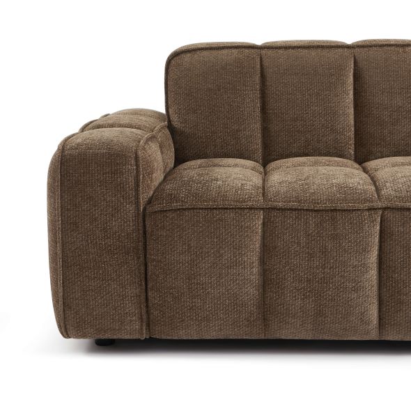 Canapé ALISTAIR 2 places tissu chenille marron