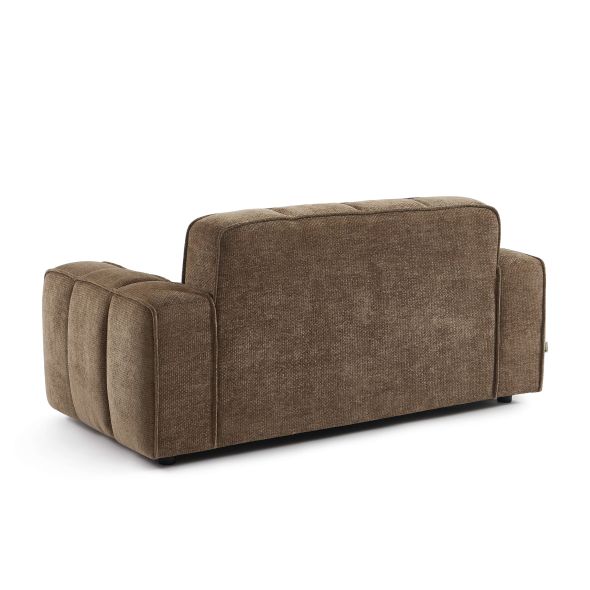 Canapé ALISTAIR 2 places tissu chenille marron