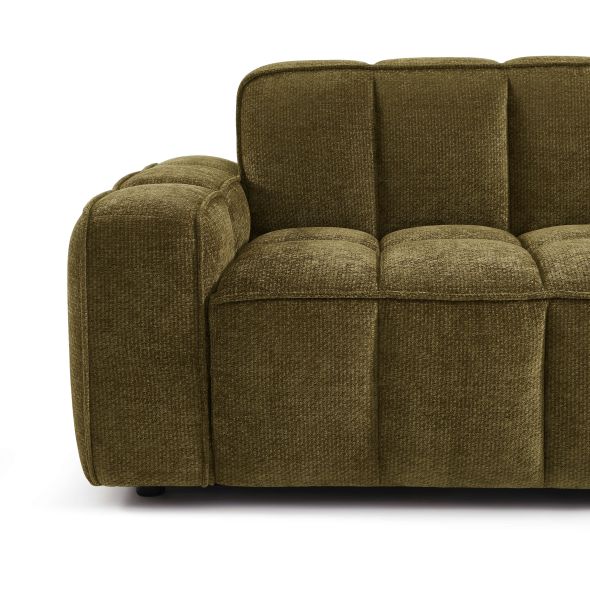 Canapé ALISTAIR 2 places tissu chenille vert