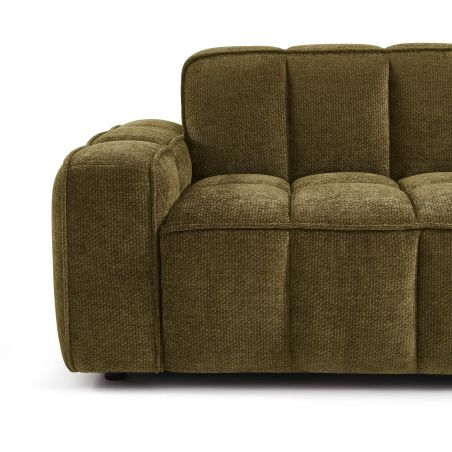 Canapé ALISTAIR 2 places tissu chenille vert