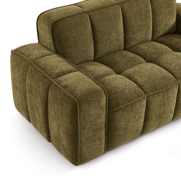 Canapé ALISTAIR 2 places tissu chenille vert