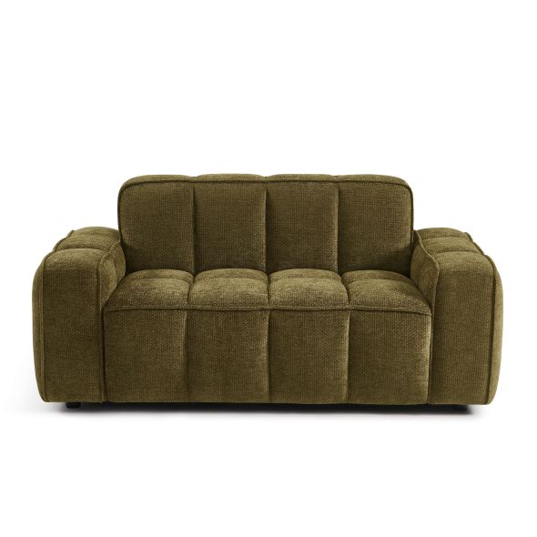 Canapé ALISTAIR 2 places tissu chenille vert