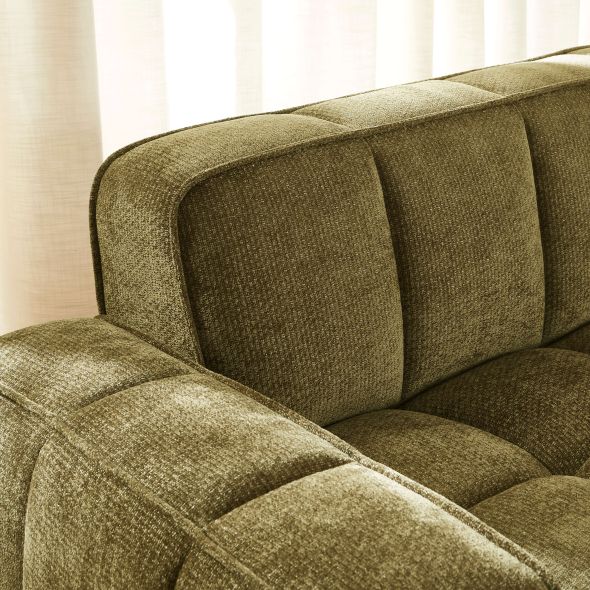 Canapé ALISTAIR 2 places tissu chenille vert