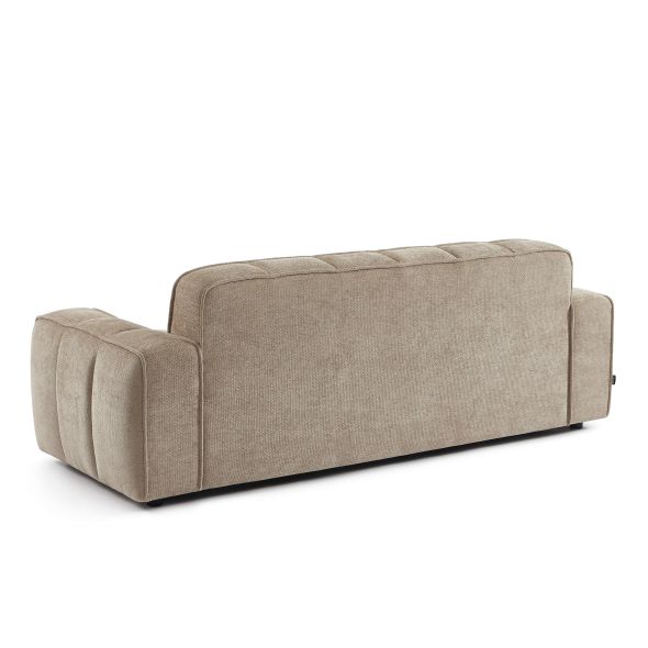 Canapé ALISTAIR 3 places tissu chenille beige