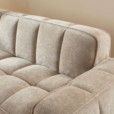 Canapé ALISTAIR 3 places tissu chenille beige