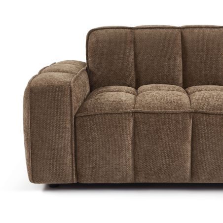 Canapé ALISTAIR 3 places tissu chenille marron