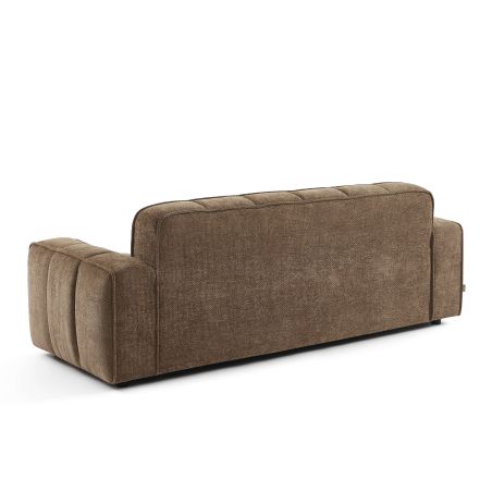 Canapé ALISTAIR 3 places tissu chenille marron