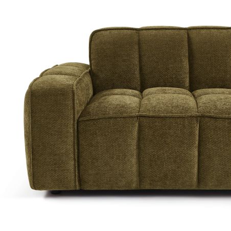 Canapé ALISTAIR 3 places tissu chenille vert