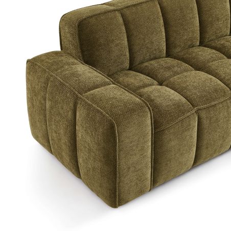Canapé ALISTAIR 3 places tissu chenille vert