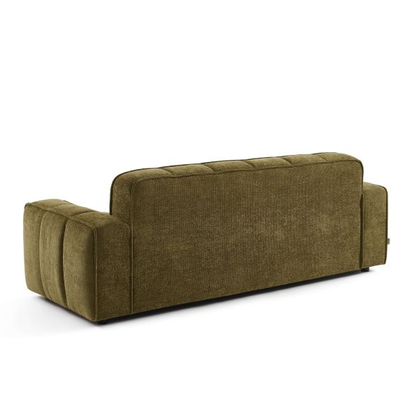 Canapé ALISTAIR 3 places tissu chenille vert