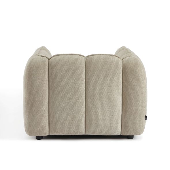 Fauteuil MATILDA 1 place tissu chenille beige