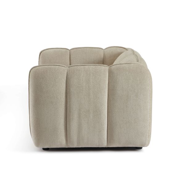 Fauteuil MATILDA 1 place tissu chenille beige