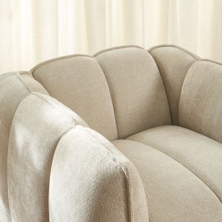 Fauteuil MATILDA 1 place tissu chenille beige