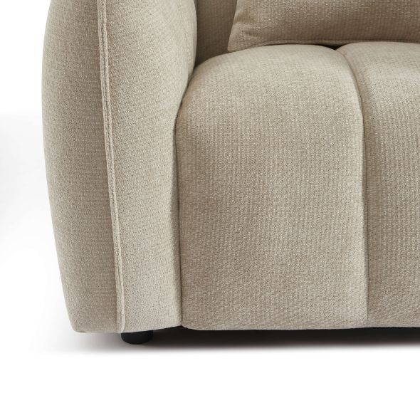 Fauteuil MATILDA 1 place tissu chenille beige