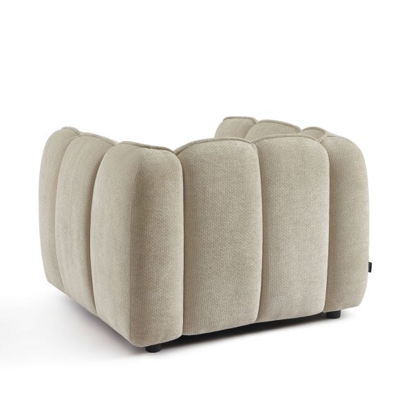Fauteuil MATILDA 1 place tissu chenille beige