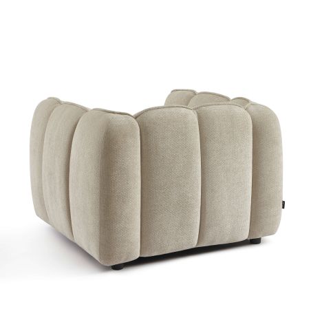 Fauteuil MATILDA 1 place tissu chenille beige