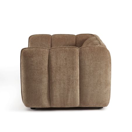 Fauteuil MATILDA 1 place tissu chenille marron
