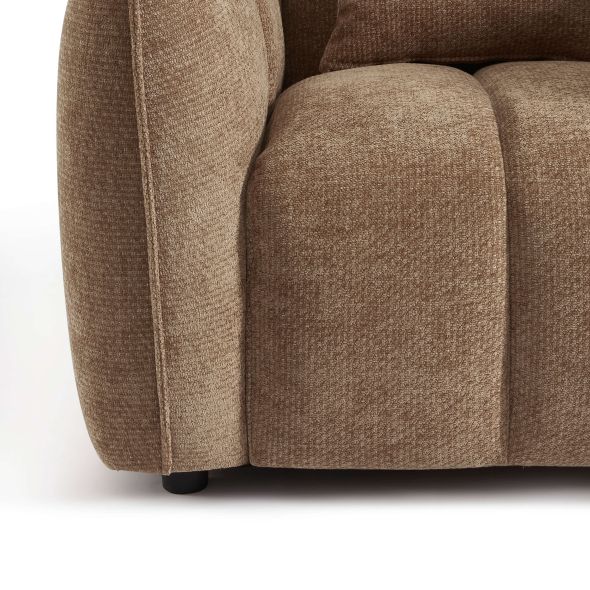 Fauteuil MATILDA 1 place tissu chenille marron