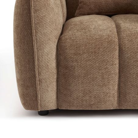 Fauteuil MATILDA 1 place tissu chenille marron