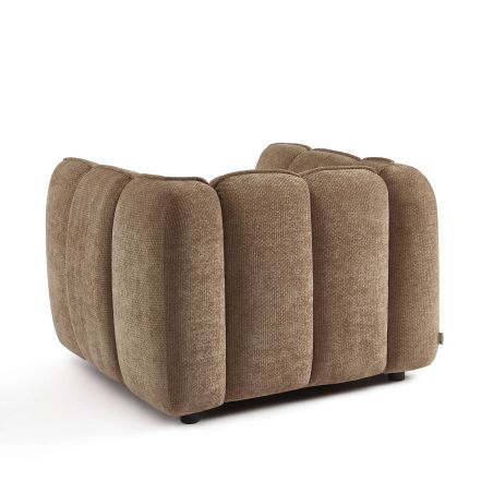 Fauteuil MATILDA 1 place tissu chenille marron