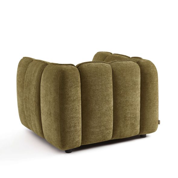 Fauteuil MATILDA 1 place tissu chenille vert