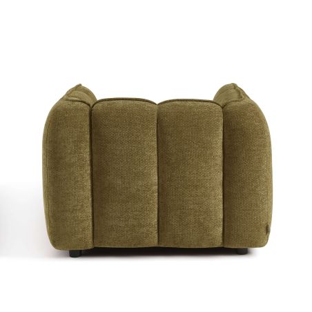 Fauteuil MATILDA 1 place tissu chenille vert