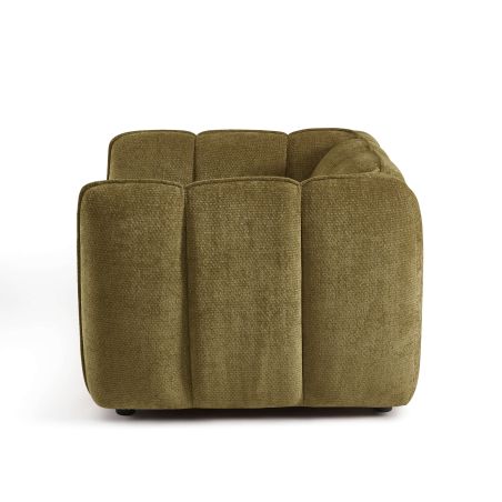 Fauteuil MATILDA 1 place tissu chenille vert