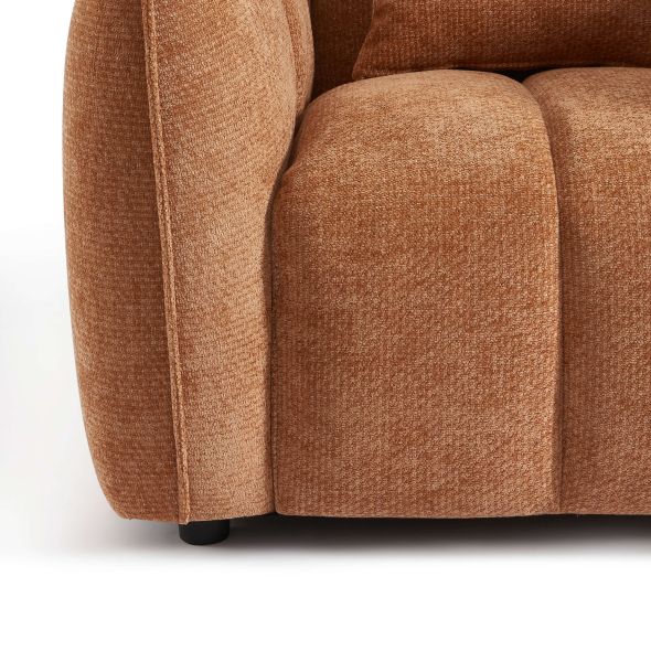Fauteuil MATILDA 1 place tissu chenille terracotta