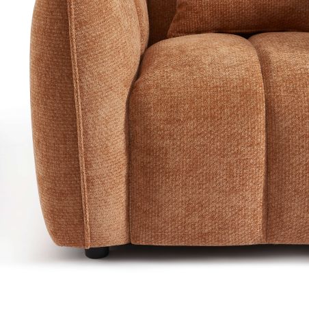 Fauteuil MATILDA 1 place tissu chenille terracotta