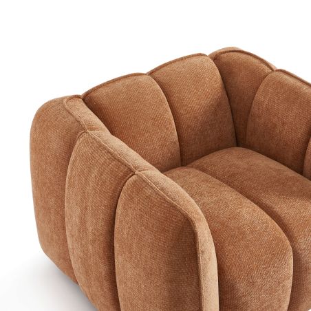 Fauteuil MATILDA 1 place tissu chenille terracotta