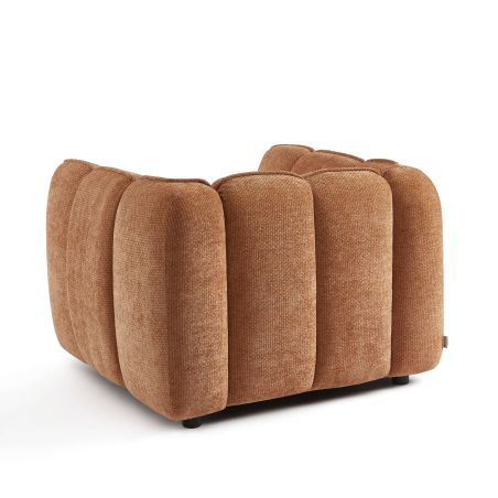 Fauteuil MATILDA 1 place tissu chenille terracotta