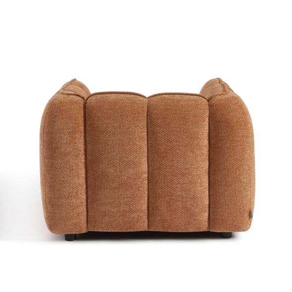 Fauteuil MATILDA 1 place tissu chenille terracotta