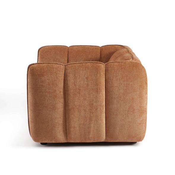 Fauteuil MATILDA 1 place tissu chenille terracotta
