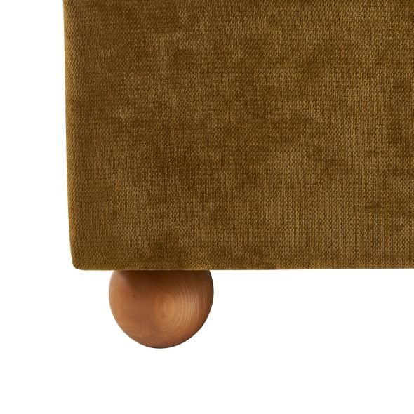 Lit coffre PILKA 160x200 tissu chenille bronze sommier inclus