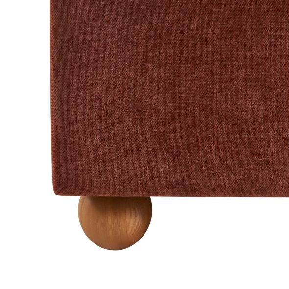 Lit coffre PILKA 160x200 tissu chenille bordeaux sommier inclus