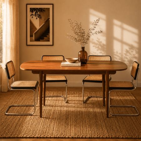 Table extensible LEON noyer 160 à 200cm