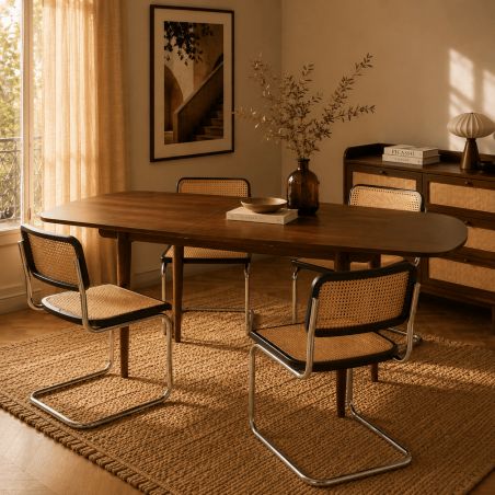 Table extensible LEON noyer 160 à 200cm