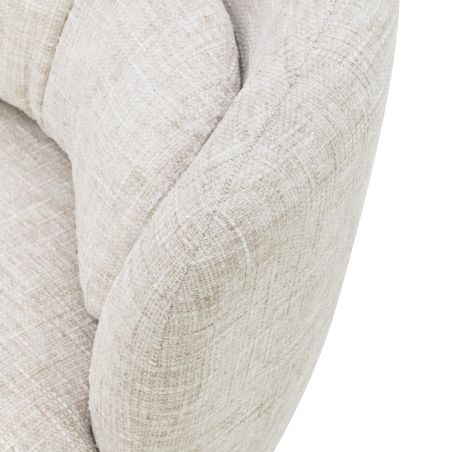 Lot de 2 fauteuils pivotants ANDER tissu beige