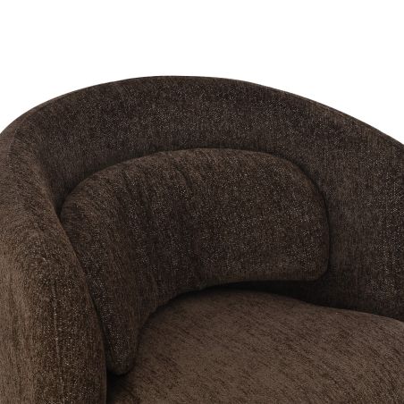 Lot de 2 fauteuils pivotants ANDER tissu marron